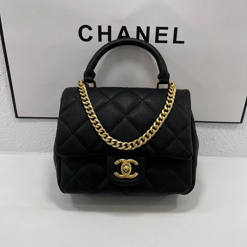 11 Chanel Classic Flap Bag Medium Women Luxury Quilted Caviar