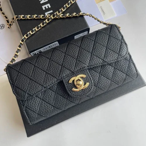 11 Chanel Classic Flap Bag Medium Women Luxury Quilted Caviar