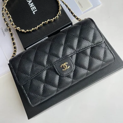 11 Chanel Classic Flap Bag Medium Women Luxury Quilted Caviar