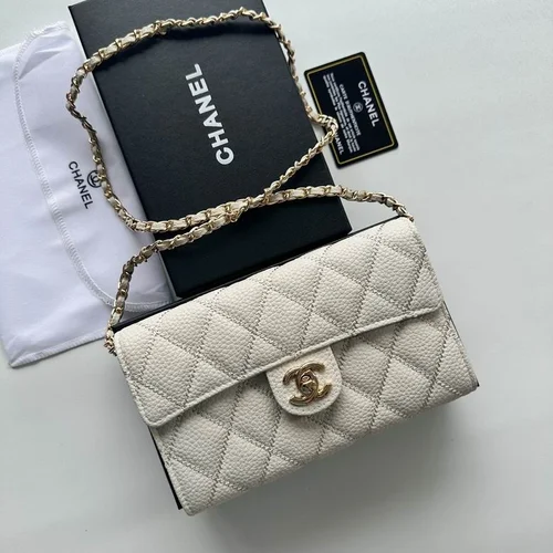 11 Chanel Classic Flap Bag Medium Women Luxury Quilted Caviar
