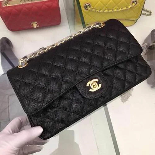 11 Chanel Classic Flap Bag Medium Women Luxury Quilted Caviar