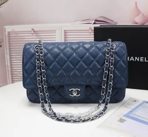 11 Chanel Classic Flap Bag Medium Women Luxury Quilted Caviar