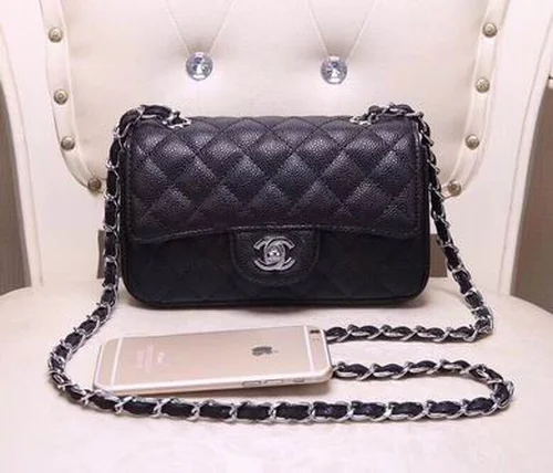 11 Chanel Classic Flap Bag Medium Women Luxury Quilted Caviar