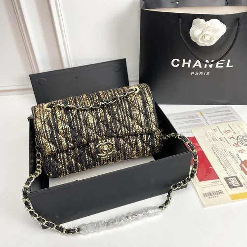 11 Chanel Classic Flap Bag Medium Women Luxury Quilted Caviar