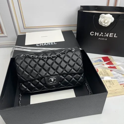 11 Chanel Classic Flap Bag Medium Women Luxury Quilted Caviar