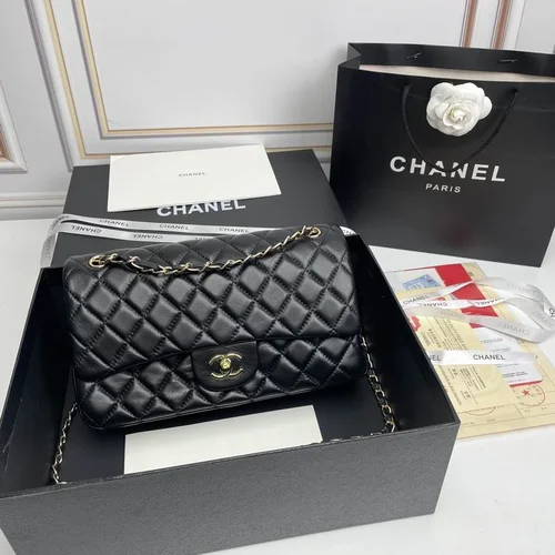 11 Chanel Classic Flap Bag Medium Women Luxury Quilted Caviar