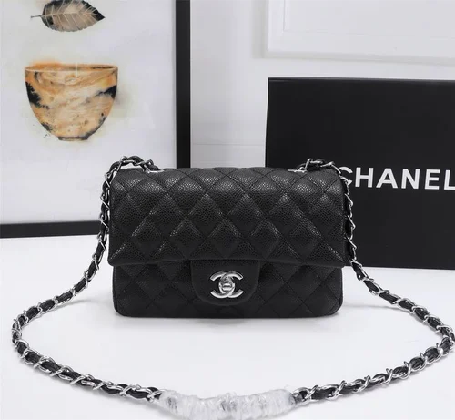 11 Chanel Classic Flap Bag Medium Women Luxury Quilted Caviar