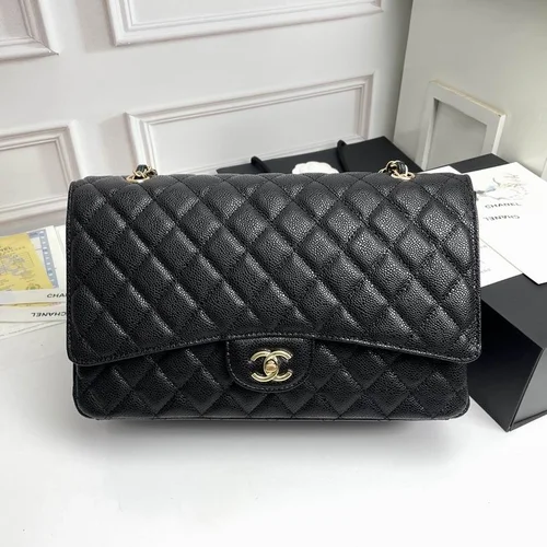 11 Chanel Classic Flap Bag Medium Women Luxury Quilted Caviar