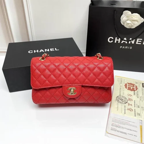 11 Chanel Classic Flap Bag Medium Women Luxury Quilted Caviar