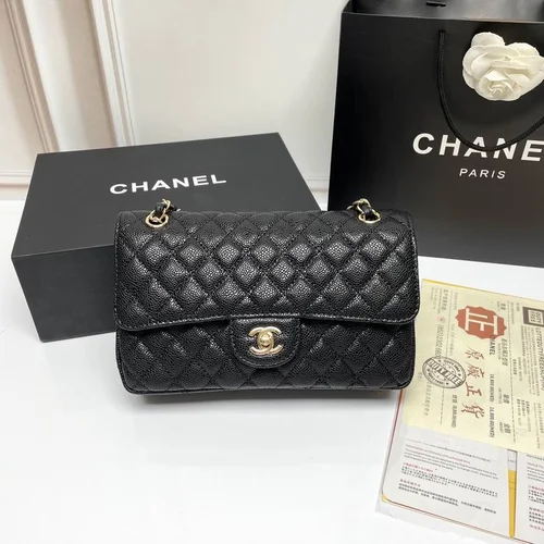 11 Chanel Classic Flap Bag Medium Women Luxury Quilted Caviar
