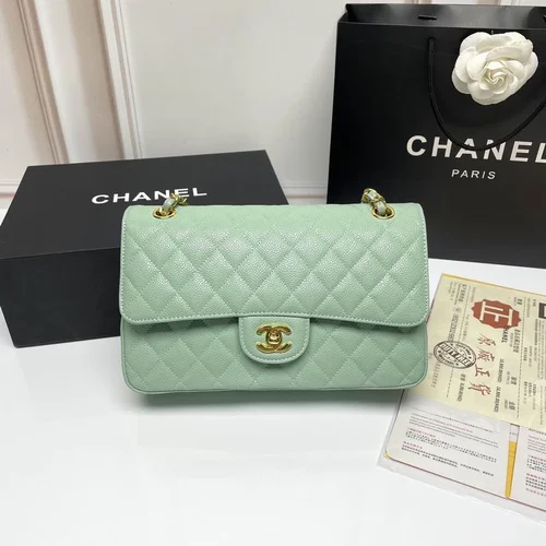 11 Chanel Classic Flap Bag Medium Women Luxury Quilted Caviar