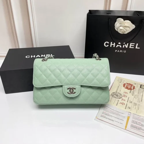 11 Chanel Classic Flap Bag Medium Women Luxury Quilted Caviar