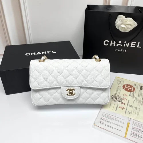11 Chanel Classic Flap Bag Medium Women Luxury Quilted Caviar