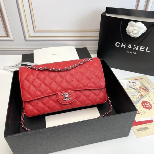 11 Chanel Classic Flap Bag Medium Women Luxury Quilted Caviar