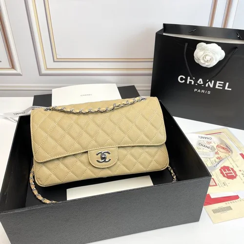 11 Chanel Classic Flap Bag Medium Women Luxury Quilted Caviar