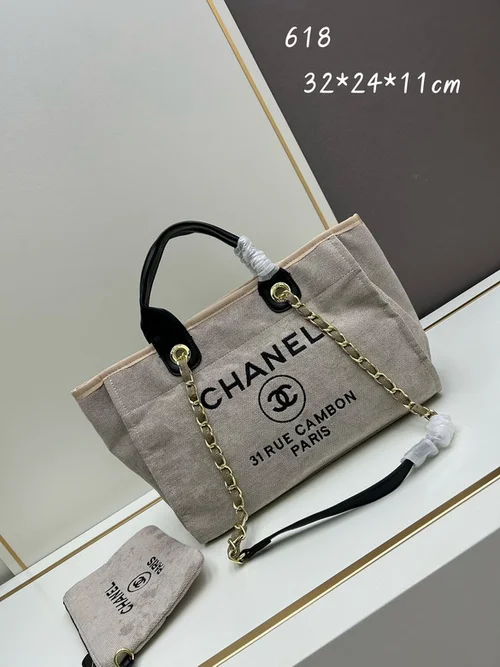 11 Chanel Large Shopping Tote Bag Women Luxury Canvas Designer
