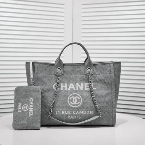 11 Chanel Large Shopping Tote Bag Women Luxury Canvas Designer