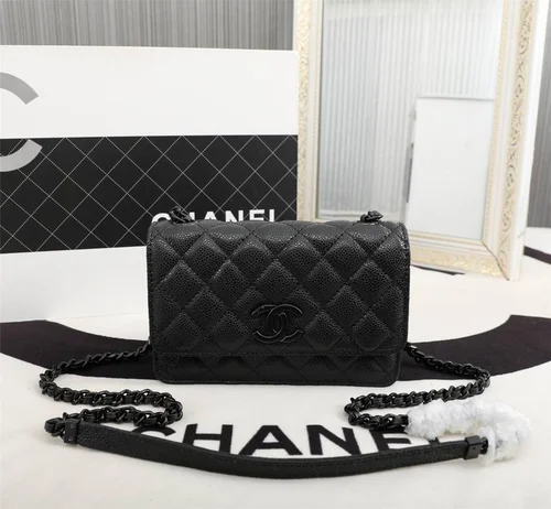 11 Chanel Wallet On Chain WOC Women Luxury Caviar Leather
