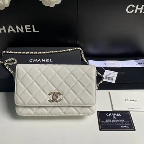 11 Chanel Wallet On Chain WOC Women Luxury Caviar Leather