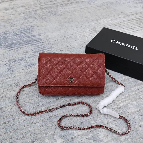 11 Chanel Wallet On Chain WOC Women Luxury Caviar Leather