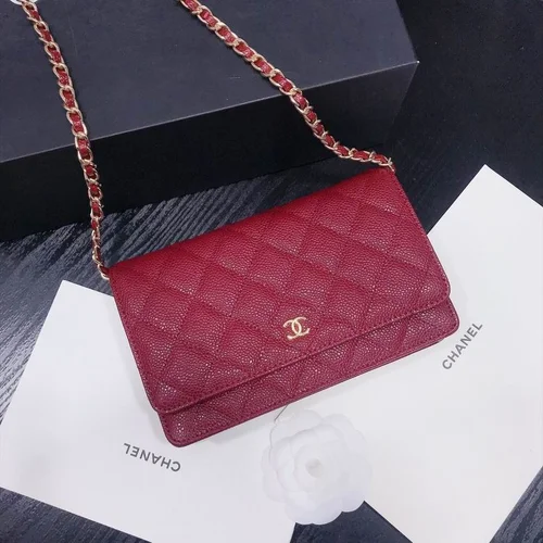 11 Chanel Wallet On Chain WOC Women Luxury Caviar Leather
