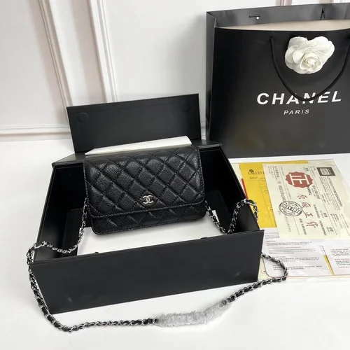 11 Chanel Wallet On Chain WOC Women Luxury Caviar Leather