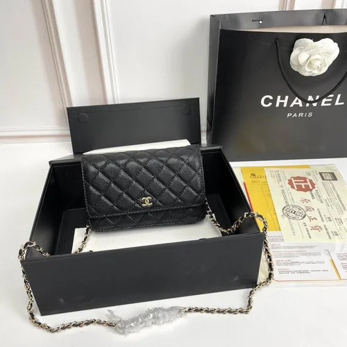 11 Chanel Wallet On Chain WOC Women Luxury Caviar Leather