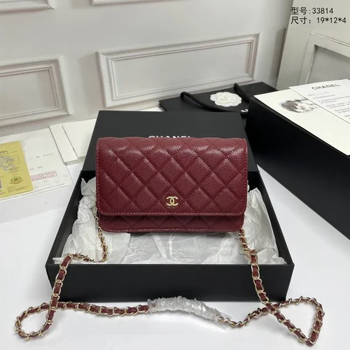 11 Chanel Wallet On Chain WOC Women Luxury Caviar Leather