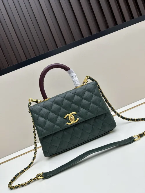 11 Chanel Top Handle Flap Bag Women Luxury Quilted Leather