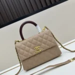 11 Chanel Top Handle Flap Bag Women Luxury Quilted Leather