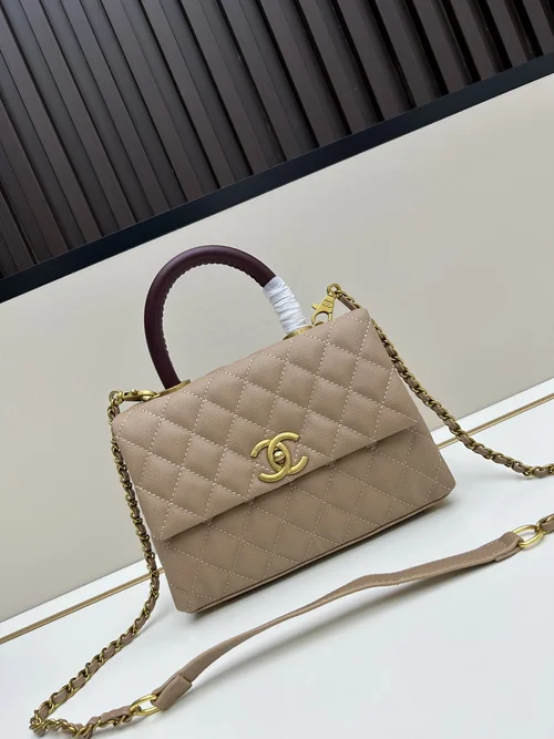 11 Chanel Top Handle Flap Bag Women Luxury Quilted Leather