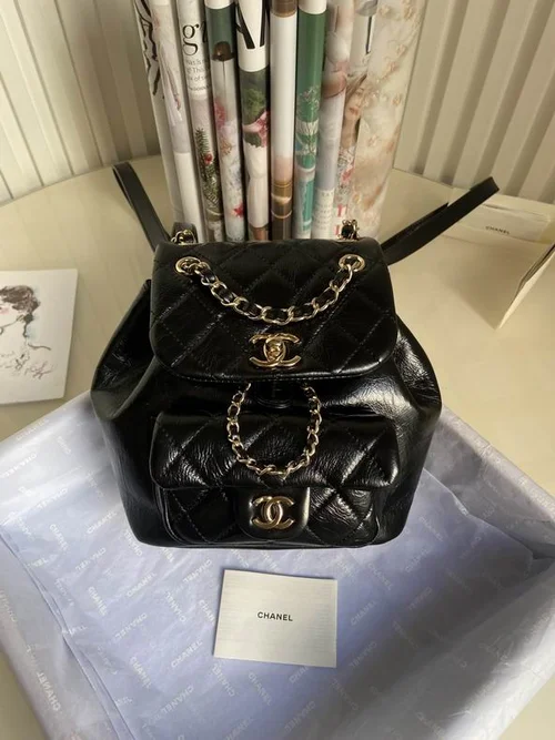 Chanel Original Backpack Large Lambskin Authentic Luxury