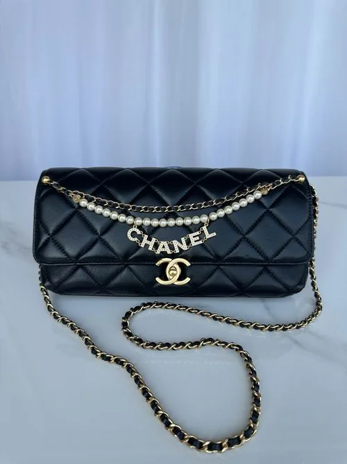 Chanel Original Chain Bag Clutch Authentic Evening Luxury