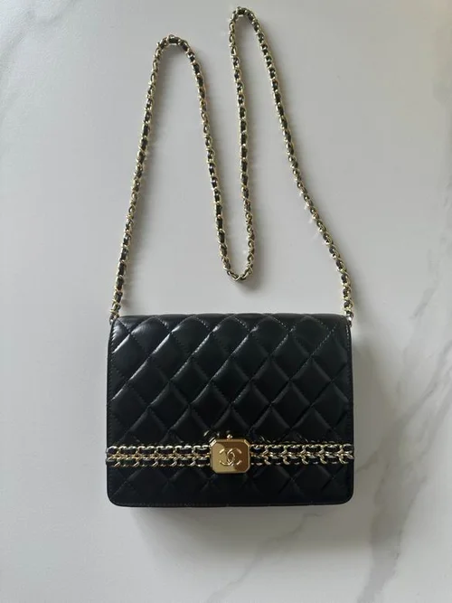 Chanel Original Chain Bag Clutch Authentic Evening Luxury
