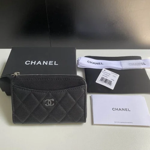 Chanel Original Women's Wallet Authentic Caviar Leather Luxury