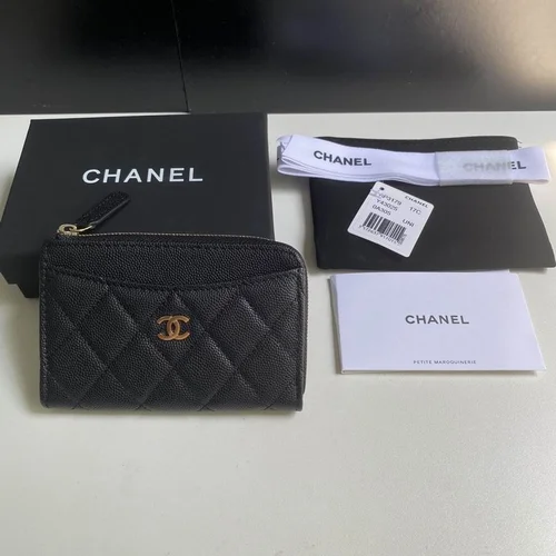 Chanel Original Women's Wallet Authentic Caviar Leather Luxury