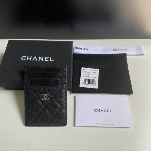 Chanel Original Women's Wallet Authentic Caviar Leather Luxury