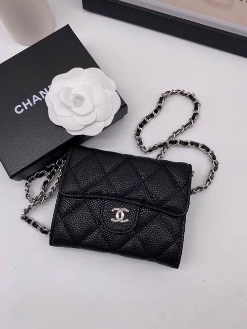 Chanel Original Women's Wallet Authentic Caviar Leather Luxury