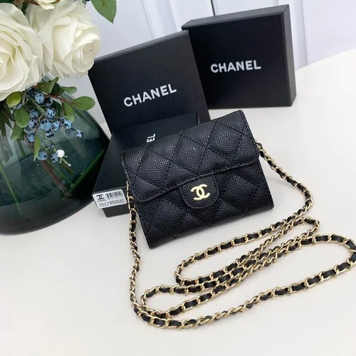 Chanel Original Women's Wallet Authentic Caviar Leather Luxury