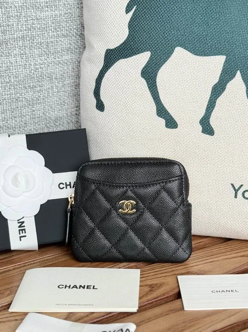 Chanel Original Women's Wallet Authentic Caviar Leather Luxury