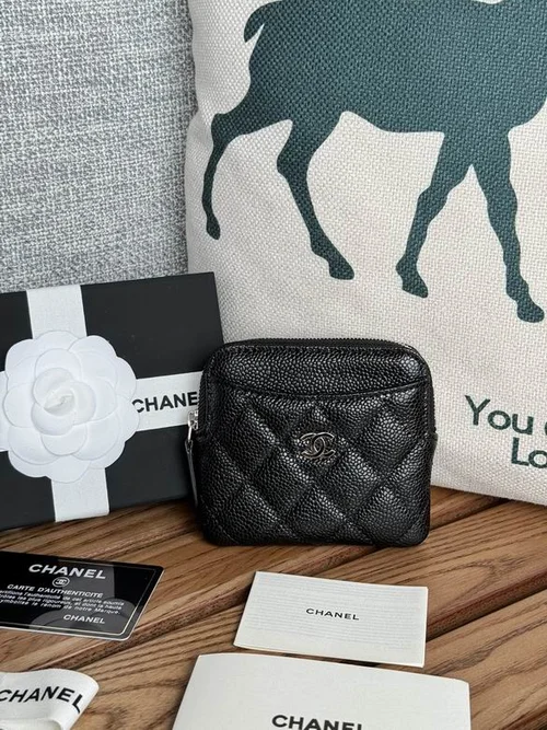 Chanel Original Women's Wallet Authentic Caviar Leather Luxury