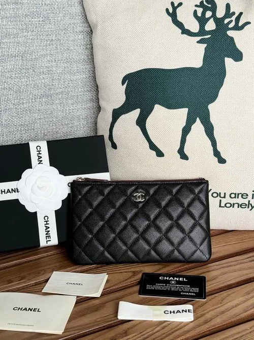 Chanel Original Women's Wallet Authentic Caviar Leather Luxury