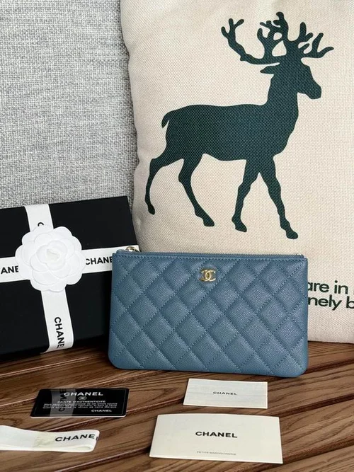 Chanel Original Women's Wallet Authentic Caviar Leather Luxury