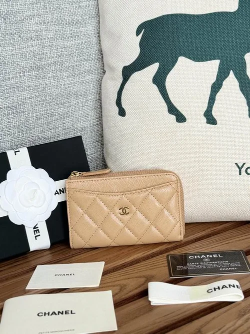 Chanel Original Women's Wallet Authentic Caviar Leather Luxury