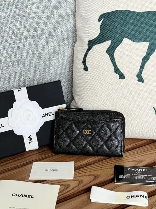 Chanel Original Women's Wallet Authentic Caviar Leather Luxury