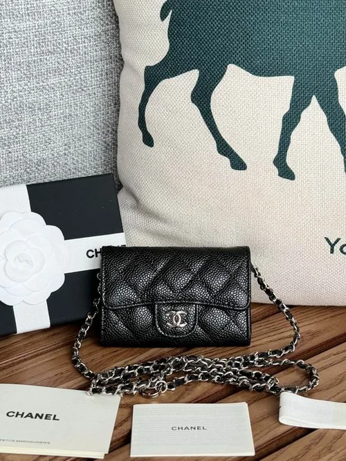 Chanel Original Women's Wallet Authentic Caviar Leather Luxury