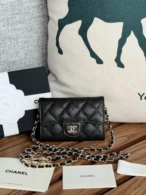 Chanel Original Women's Wallet Authentic Caviar Leather Luxury
