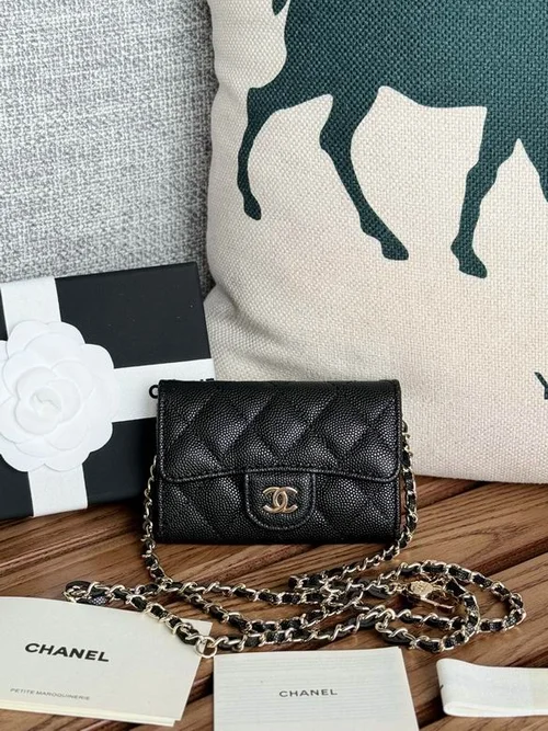 Chanel Original Women's Wallet Authentic Caviar Leather Luxury