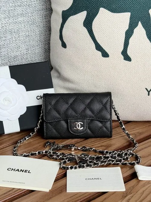 Chanel Original Women's Wallet Authentic Caviar Leather Luxury