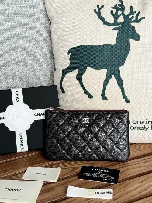 Chanel Original Women's Wallet Authentic Caviar Leather Luxury